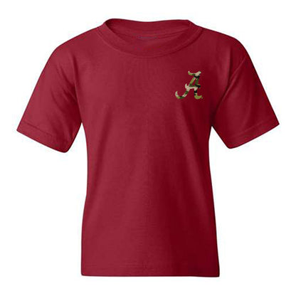 Alabama - NCAA Football : Deontae Lawson - Tusk Camo Script A Youth T-Shirt-0