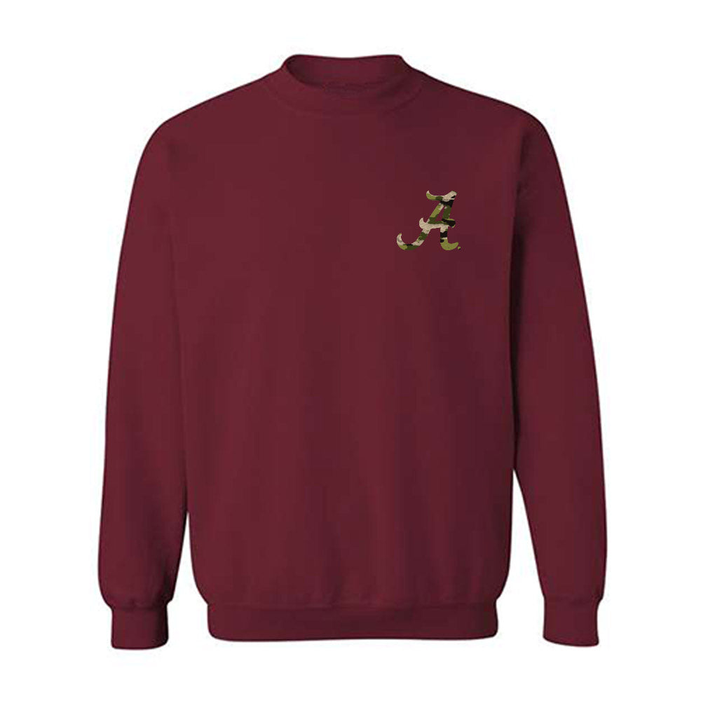 Alabama - NCAA Baseball : Mason Swinney - Tusk Camo Script A Crewneck Sweatshirt-0