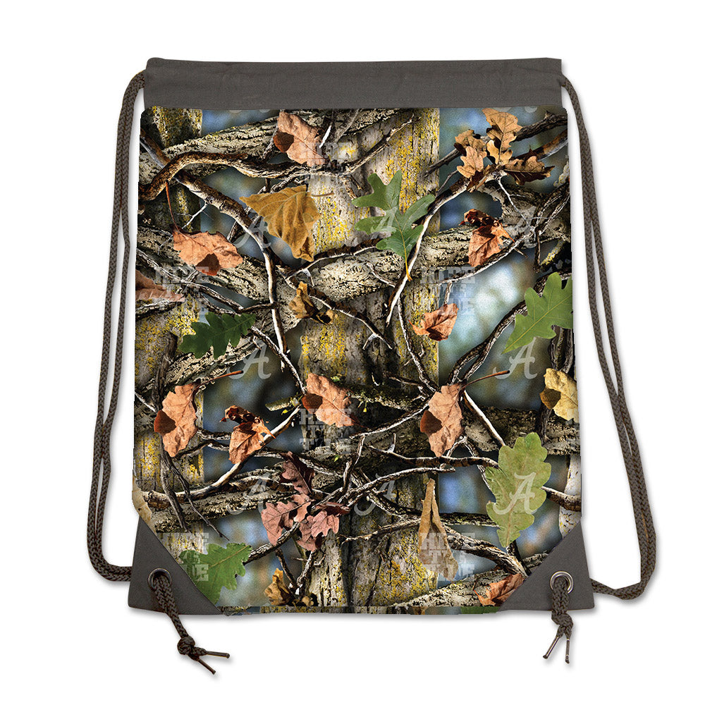 Alabama - All NCAA Sports : - Tree Sand Camo Drawstring Bag-0