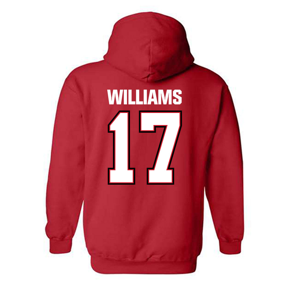 Minot State - NCAA Football : Justin Williams - Classic Shersey Hooded Sweatshirt-1
