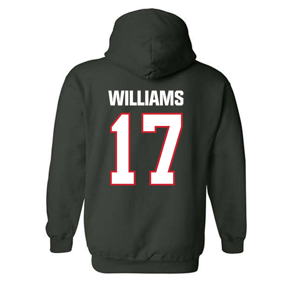 Minot State - NCAA Football : Justin Williams - Classic Shersey Hooded Sweatshirt-1