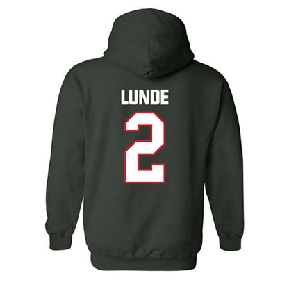 Minot State - NCAA Women's Basketball : Avery Lunde - Classic Shersey Hooded Sweatshirt-1