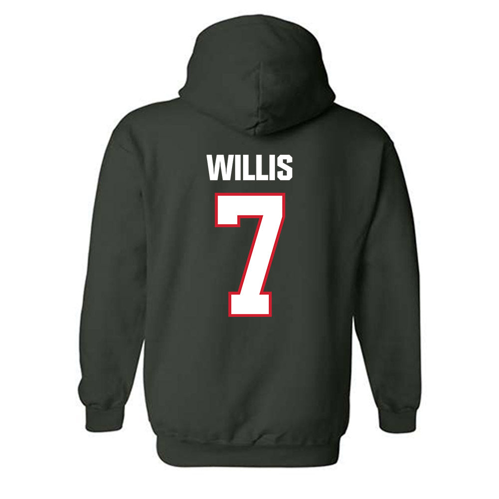 Minot State - NCAA Women's Volleyball : Emily Willis - Classic Shersey Hooded Sweatshirt-1
