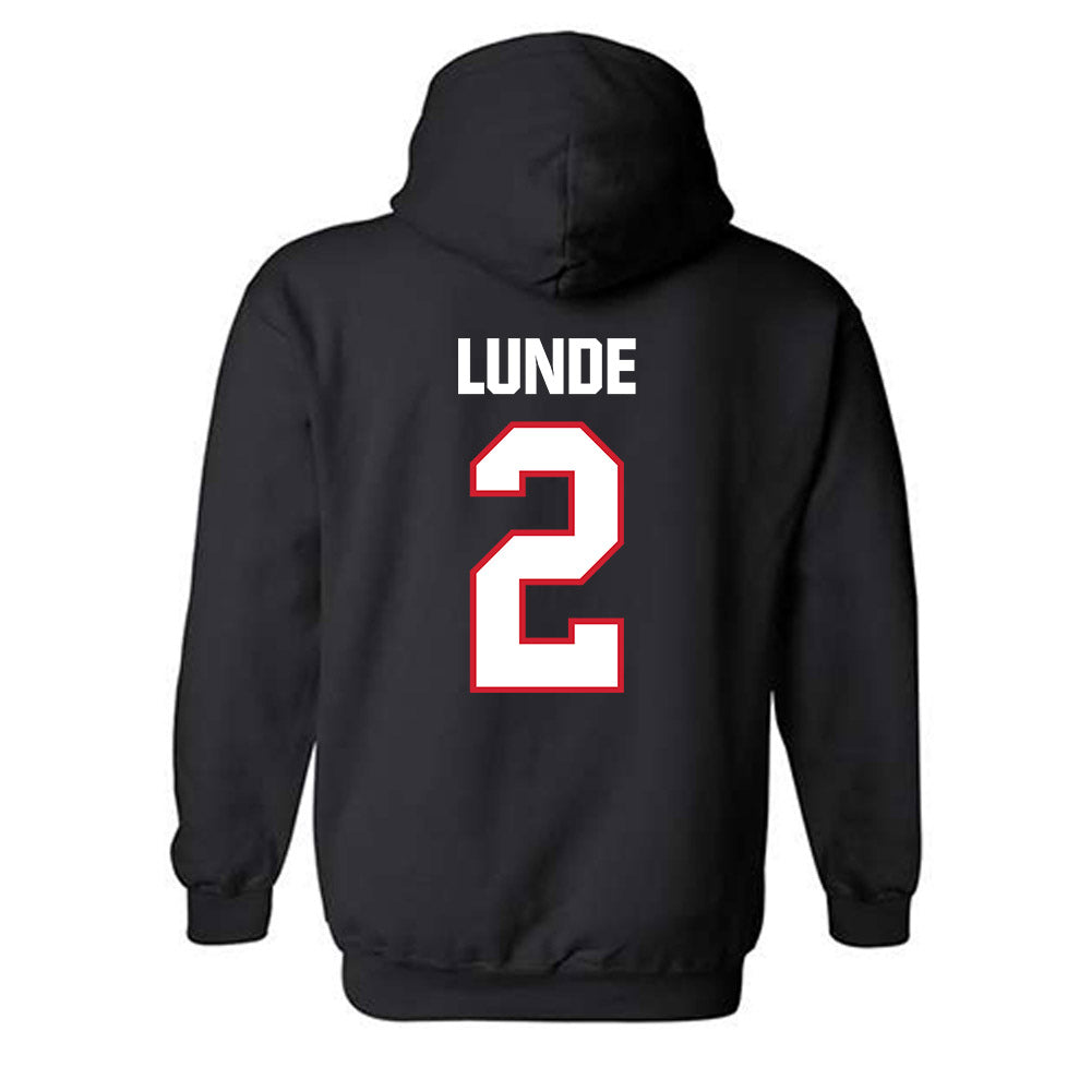 Minot State - NCAA Women's Basketball : Avery Lunde - Hooded Sweatshirt-1