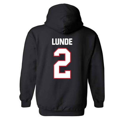 Minot State - NCAA Women's Basketball : Avery Lunde - Hooded Sweatshirt-1