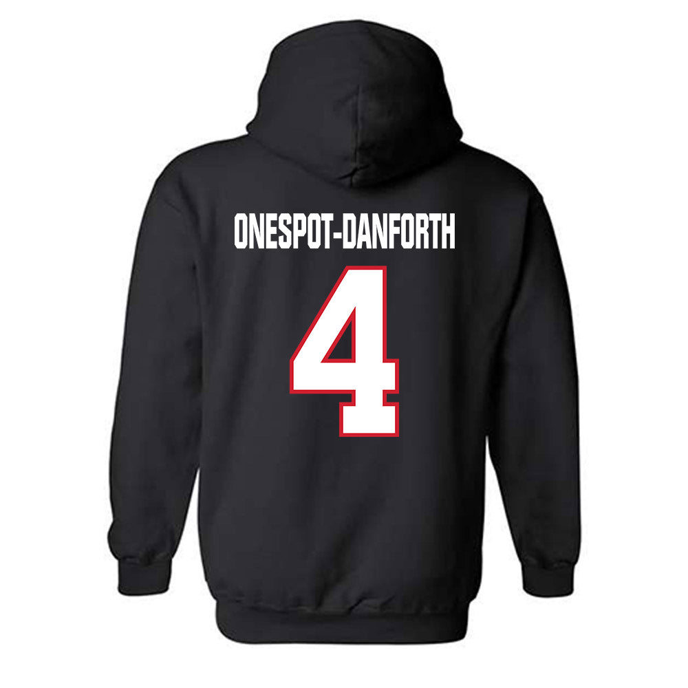Minot State - NCAA Women's Volleyball : Katelyn Onespot-Danforth - Hooded Sweatshirt-1