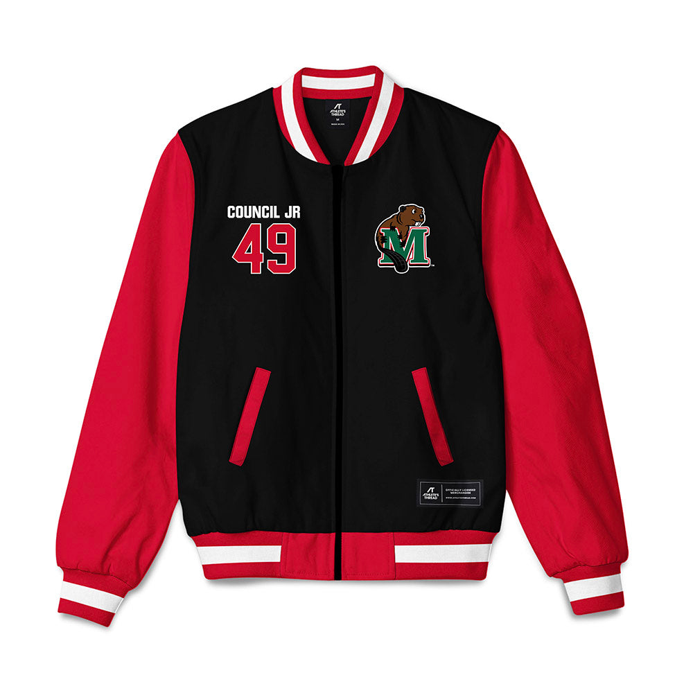 Minot State - NCAA Football : Marcus Council Jr - Bomber Jacket-0