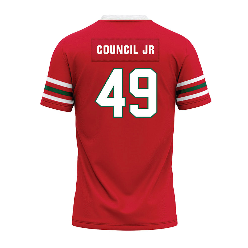 Minot State - NCAA Football : Marcus Council Jr - Red Premium Football Jersey-1