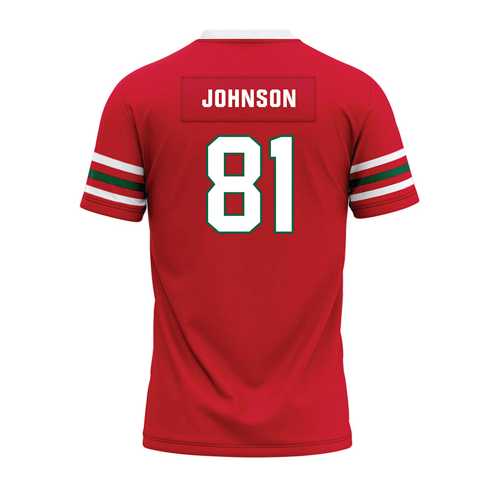 Minot State - NCAA Football : Tyler Johnson - Red Premium Football Jersey-1