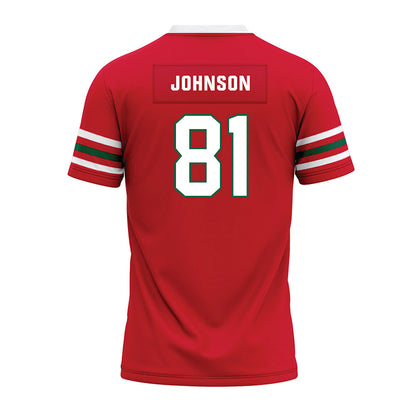 Minot State - NCAA Football : Tyler Johnson - Red Premium Football Jersey-1