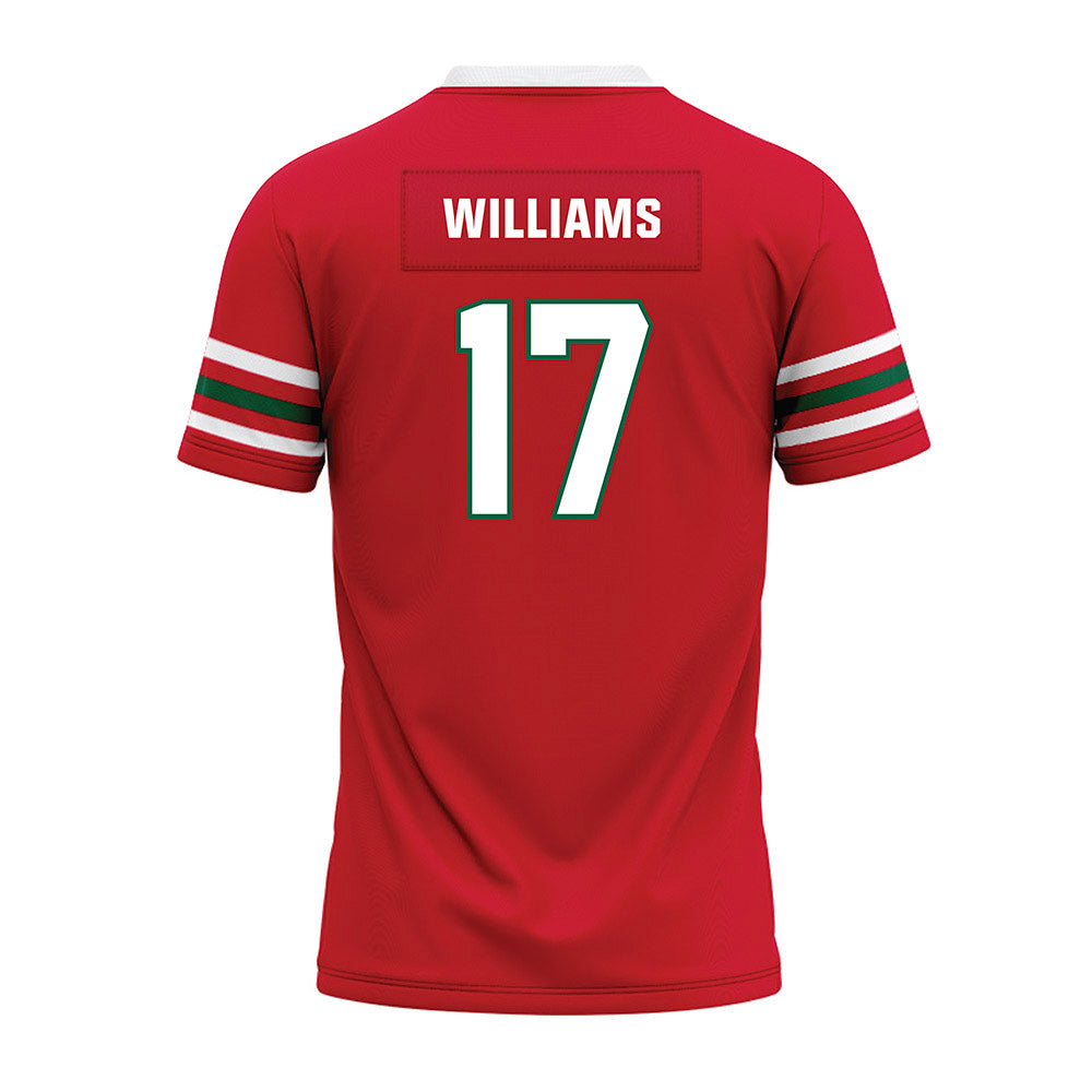 Minot State - NCAA Football : Justin Williams - Red Premium Football Jersey-1