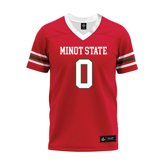 Minot State - NCAA Football : Evan Lovett - Red Premium Football Jersey-0
