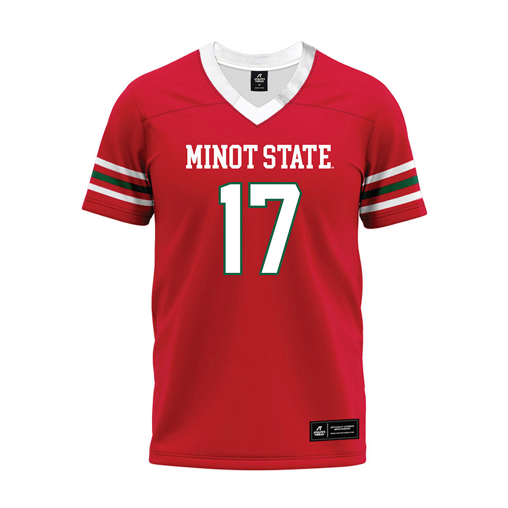 Minot State - NCAA Football : Justin Williams - Red Premium Football Jersey-0