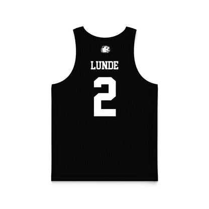 Minot State - NCAA Women's Basketball : Avery Lunde - Black Basketball Jersey-1