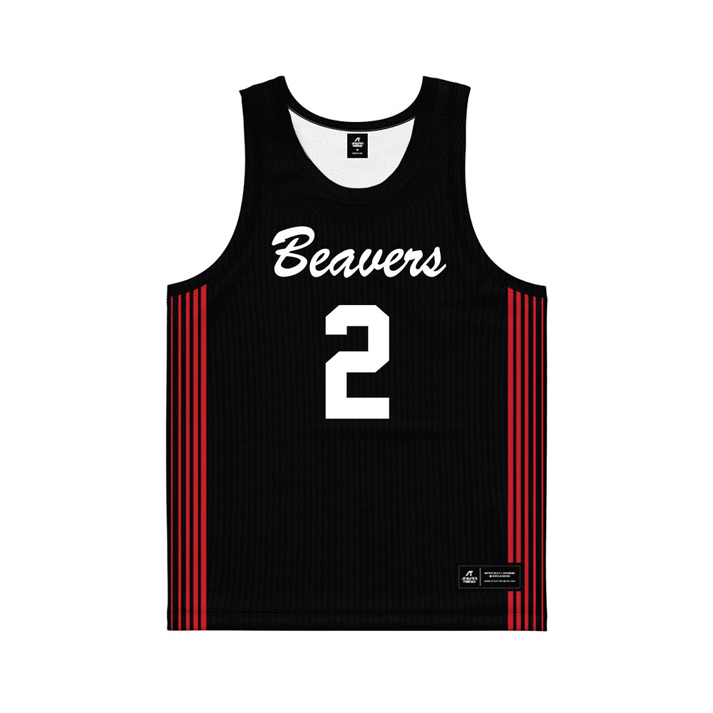 Minot State - NCAA Women's Basketball : Avery Lunde - Black Basketball Jersey-0
