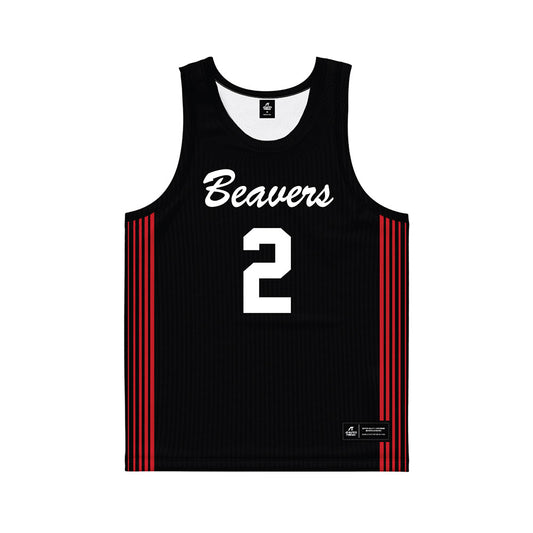 Minot State - NCAA Women's Basketball : Avery Lunde - Black Basketball Jersey-0
