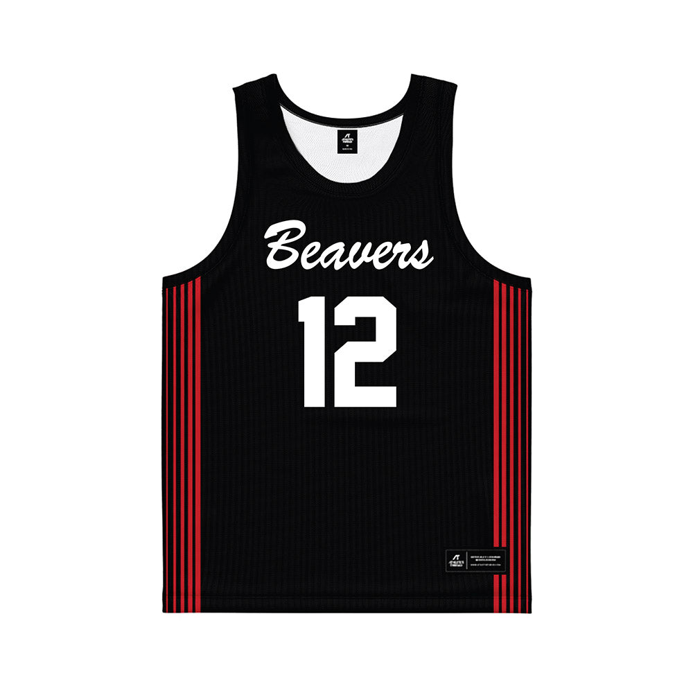 Minot State - NCAA Women's Basketball : Taryn Hamling - Black Basketball Jersey-0