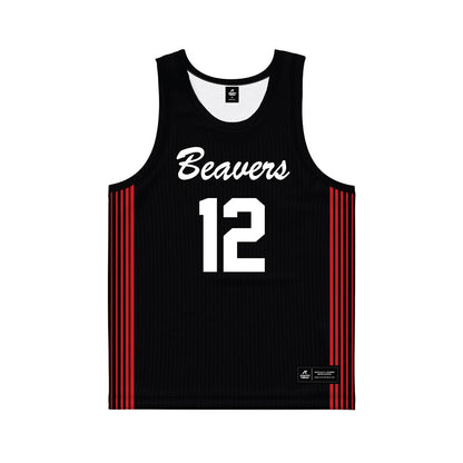 Minot State - NCAA Women's Basketball : Taryn Hamling - Black Basketball Jersey-0