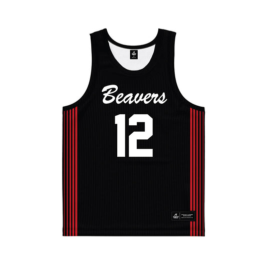 Minot State - NCAA Women's Basketball : Taryn Hamling - Black Basketball Jersey-0