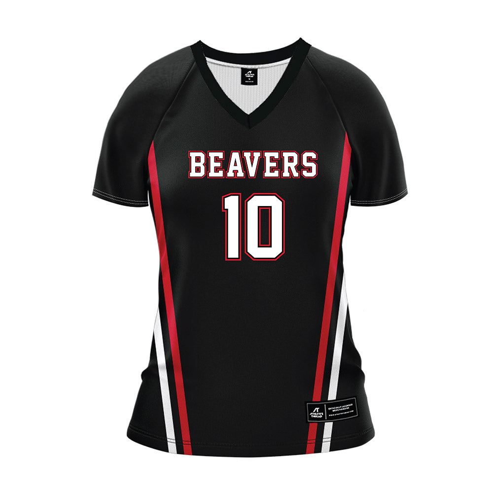Minot State - NCAA Women's Volleyball : Zoe Zarr - Black Volleyball Jersey-0