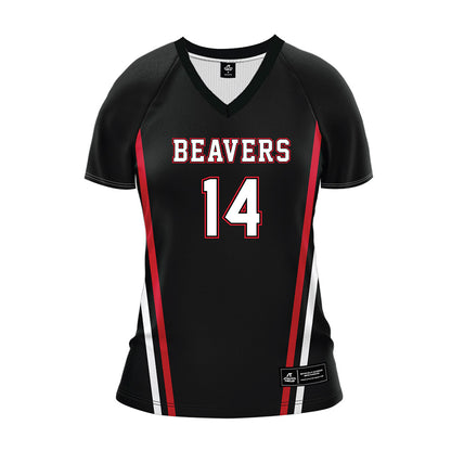 Minot State - NCAA Women's Volleyball : Mia Thompson - Black Volleyball Jersey-0