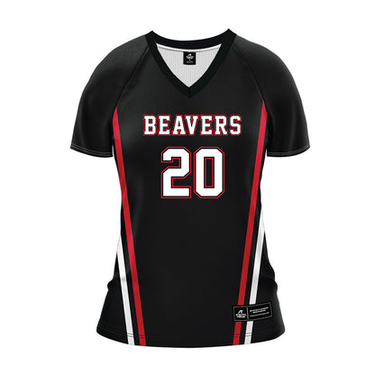 Minot State - NCAA Women's Volleyball : Jasmin Bell - Black Volleyball Jersey-0