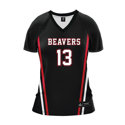 Minot State - NCAA Women's Volleyball : Emma Swisher - Black Volleyball Jersey-0