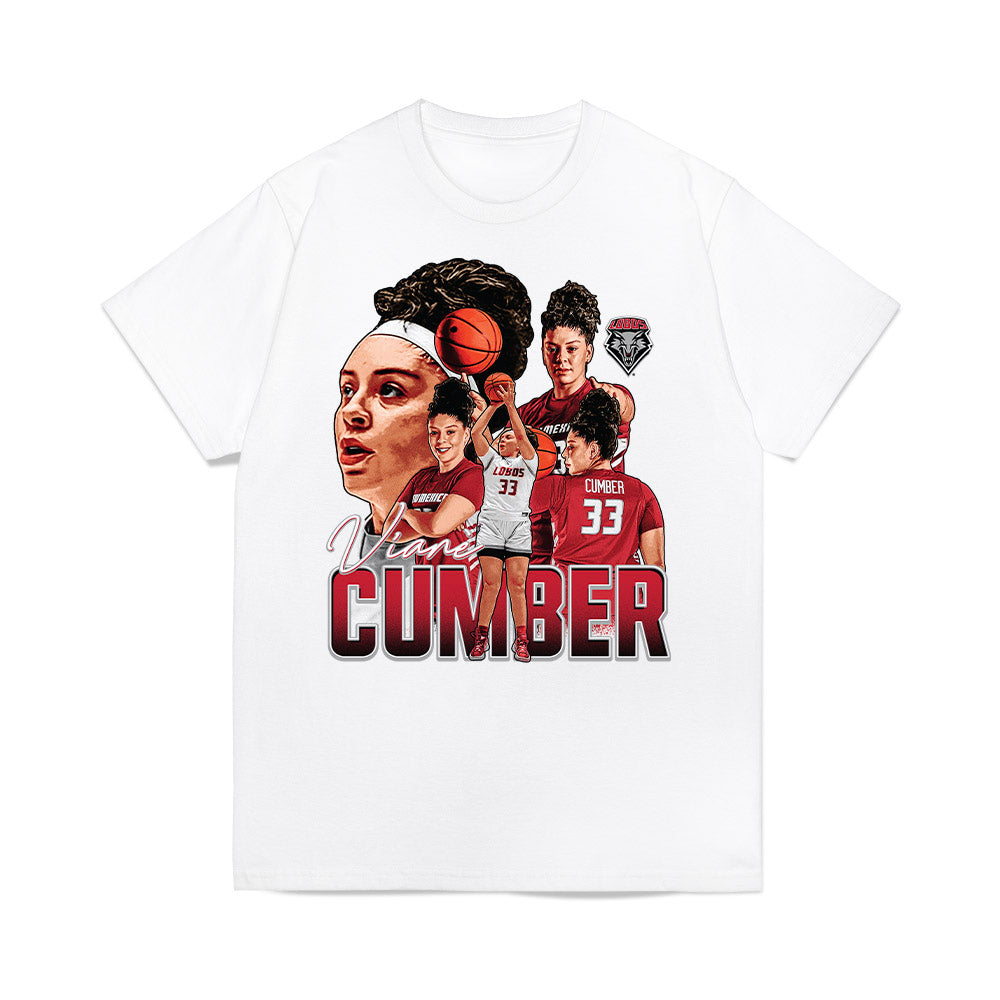 New Mexico - NCAA Women's Basketball : Vian' Cumber - Collage Premium T-Shirt-0
