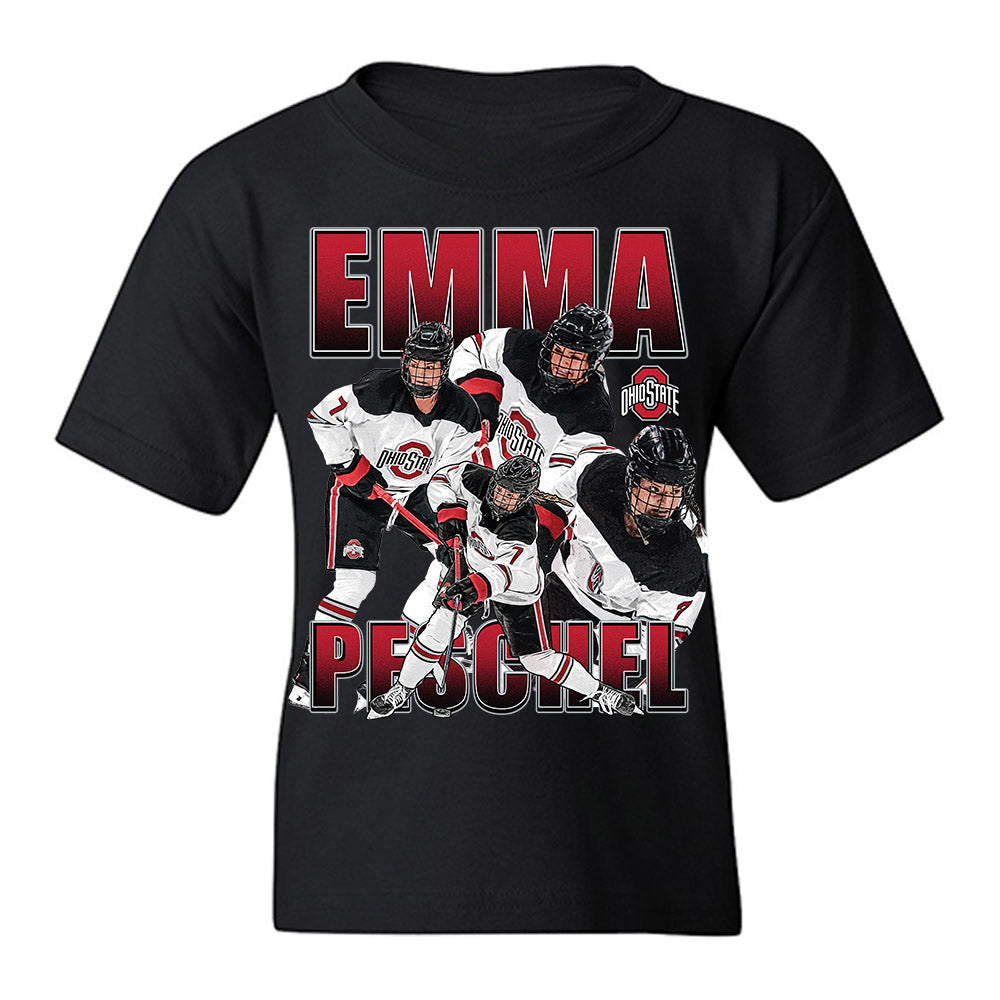 Ohio State - NCAA Women's Ice Hockey : Emma Peschel - Youth T-Shirt-0