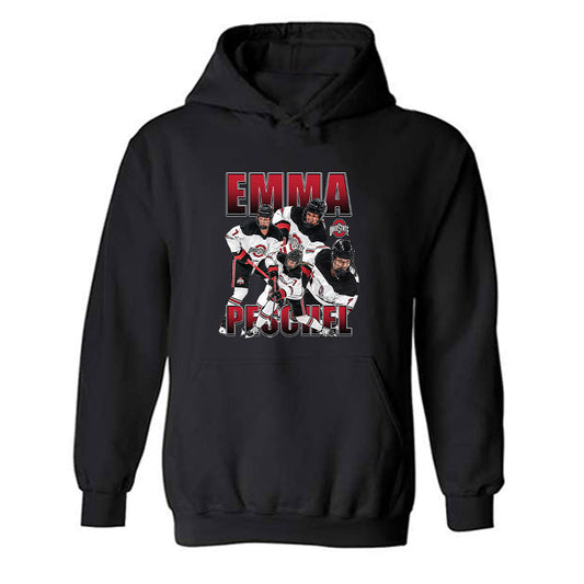 Ohio State - NCAA Women's Ice Hockey : Emma Peschel - Hooded Sweatshirt-0