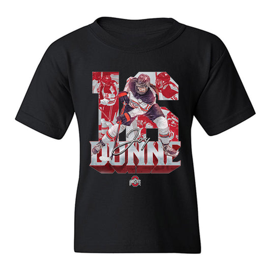 Ohio State - NCAA Women's Ice Hockey : Joy Dunne - Player Collage Youth T-Shirt-0