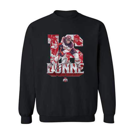 Ohio State - NCAA Women's Ice Hockey : Joy Dunne - Player Collage Crewneck Sweatshirt-0