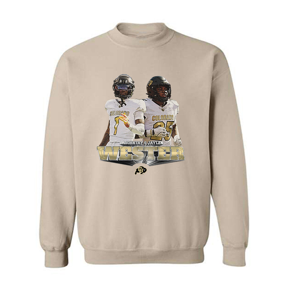 Colorado - NCAA Football : LaJohntay & Jayeln - Player Collage Crewneck Sweatshirt-0