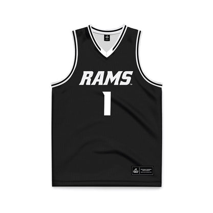 VCU - NCAA Men's Basketball : Nyk Lewis - Black Basketball Jersey-0