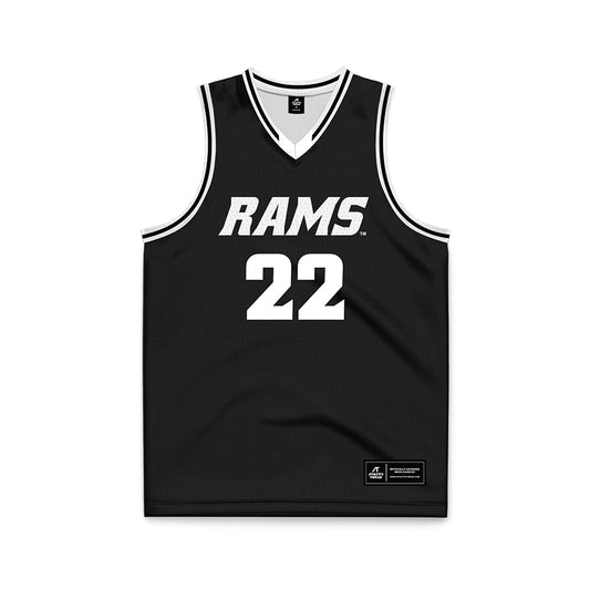 VCU - NCAA Men's Basketball : Joseph Bamisile - Black Basketball Jersey-0