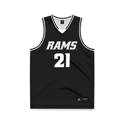 VCU - NCAA Men's Basketball : Christian Fermin - Black Basketball Jersey-0