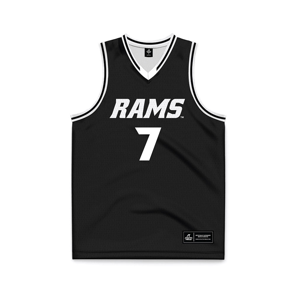 VCU - NCAA Men's Basketball : Obinnaya Okafor - Black Basketball Jersey-0