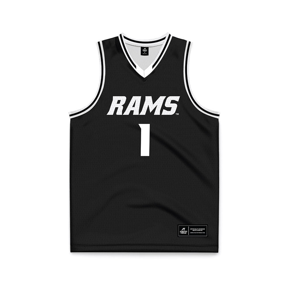 VCU - NCAA Men's Basketball : Phillip Russell - Black Basketball Jersey-0