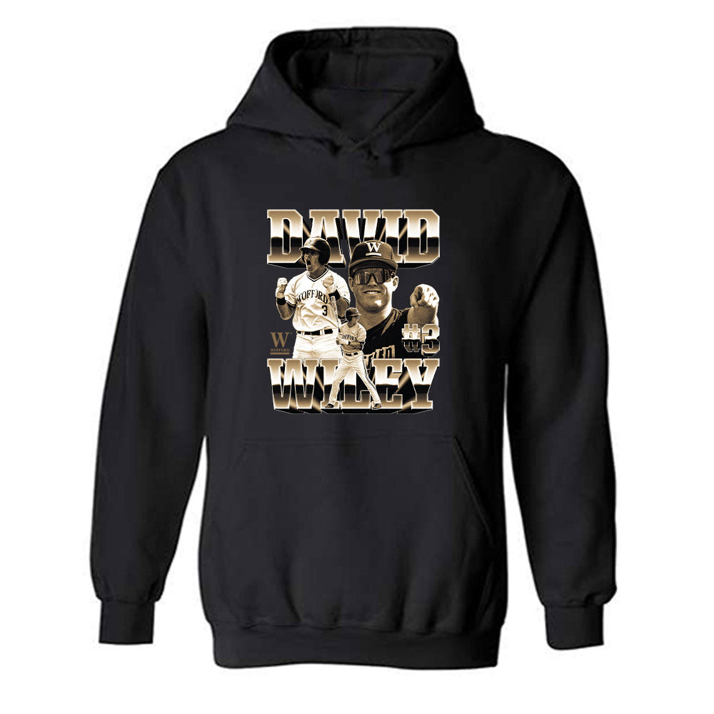 Wofford - NCAA Baseball : David Wiley - Player Collage Hooded Sweatshirt-0