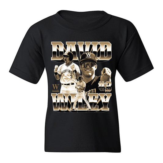 Wofford - NCAA Baseball : David Wiley - Player Collage Youth T-Shirt-0