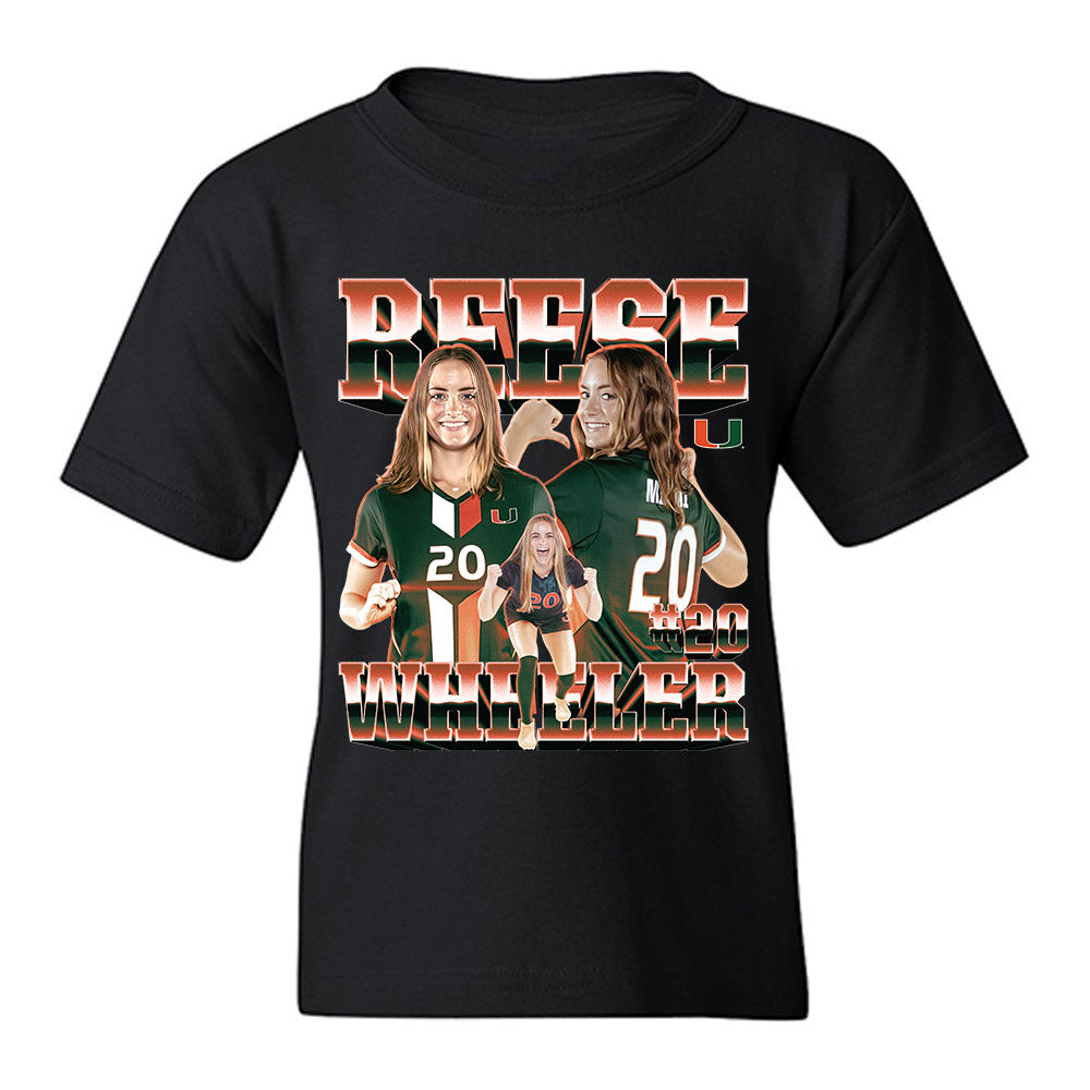 Miami - NCAA Women's Soccer : Reese Wheeler - Player Collage Youth T-Shirt-0