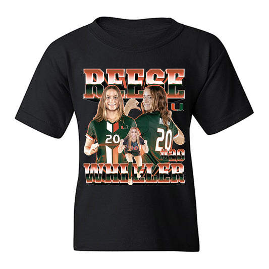 Miami - NCAA Women's Soccer : Reese Wheeler - Player Collage Youth T-Shirt-0