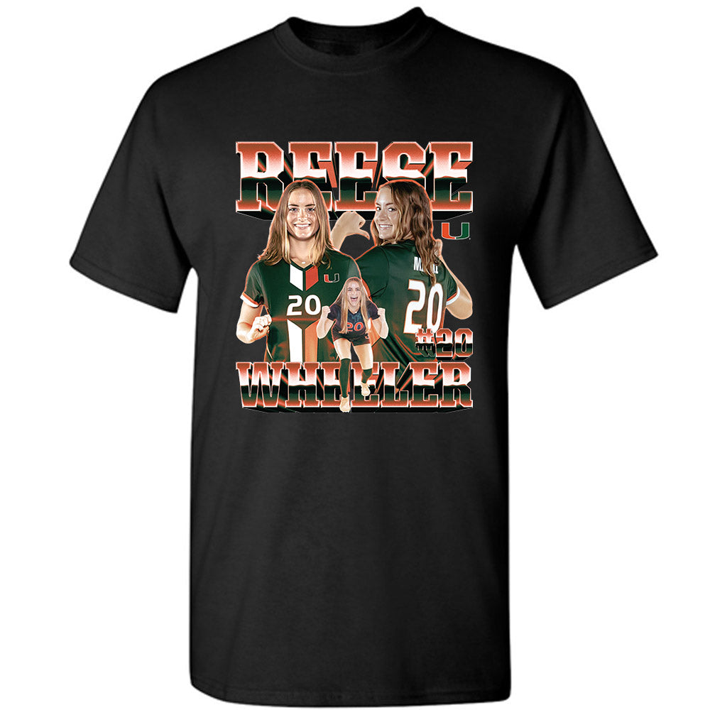 Miami - NCAA Women's Soccer : Reese Wheeler - Player Collage T-Shirt-0