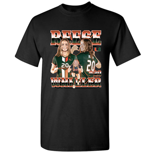Miami - NCAA Women's Soccer : Reese Wheeler - Player Collage T-Shirt-0