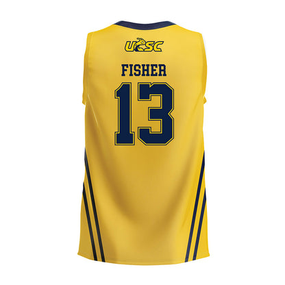 UCSC - NCAA Men's Volleyball : Noy Fisher - Gold Volleyball Jersey-1