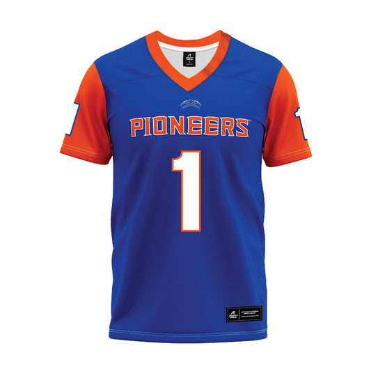 UW Platteville - NCAA Football : Jordan Jones - Royal Premium Football Jersey-0