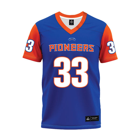 UW Platteville - NCAA Football : Ty Madlena - Royal Premium Football Jersey-0