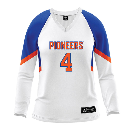 UW Platteville - NCAA Women's Volleyball : Brooklyn Radecke - White Volleyball Jersey-0