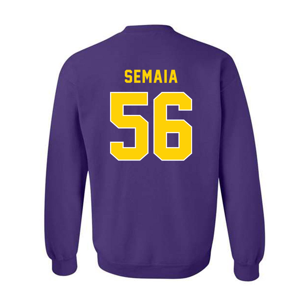 East Carolina - NCAA Football : Leivi Semaia - Classic Shersey Crewneck Sweatshirt-1