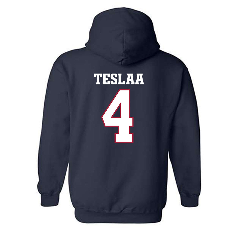 Arkansas - NCAA Football : Isaac TeSlaa - Classic Shersey Hooded Sweatshirt-1